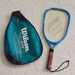 Ektelon Blue Lite Racquetball Racquet Super Small Grip w Wilson Case Vintage